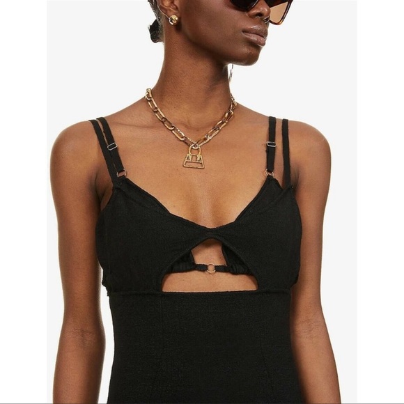 JACQUEMUS La Robe Pila Black Midi Dress Size: 36 - Picture 6 of 15